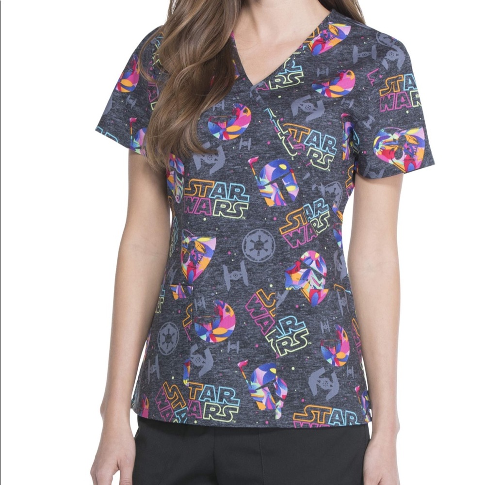 Star Wars print scrub top - M